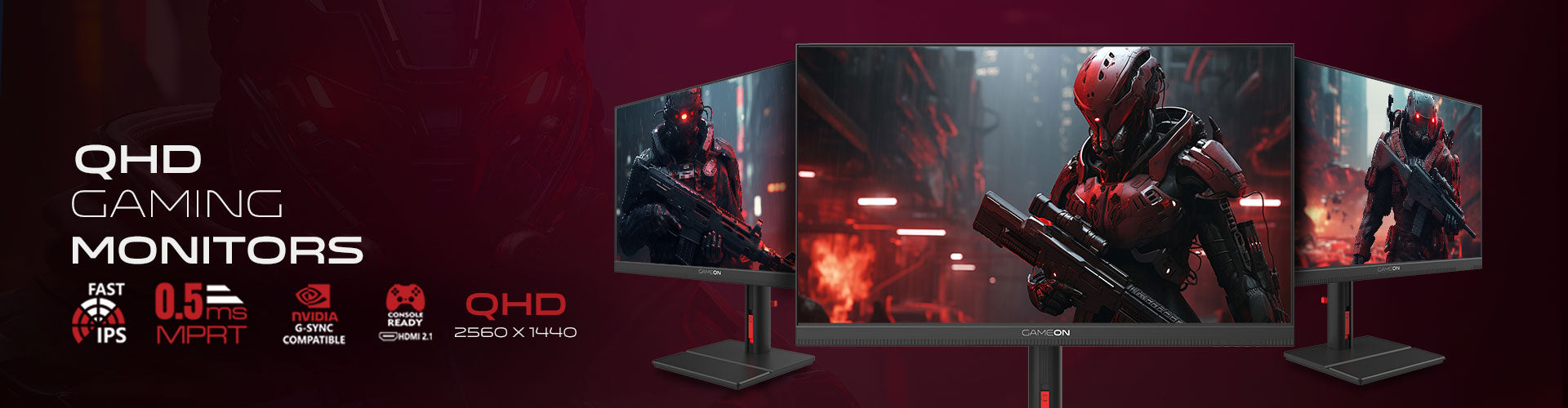 QHD Gaming Monitors Banner