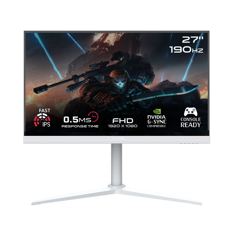 GAMEON GOA27FHD190IPS Artic Pro Series 27" FHD, 190Hz, MPRT 0.5ms, Fast IPS Gaming Monitor (Support PS5) - White