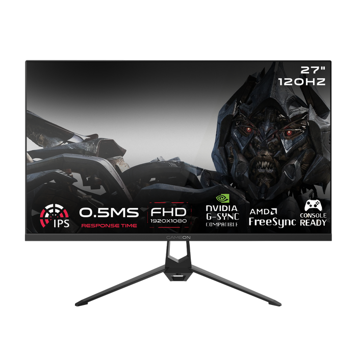 GAMEON GOES27FHD120IPS Essential Series 27" FHD, 120Hz, MPRT 0.5ms, HDMI 2.1, Fast IPS Gaming Monitor (Supports PS5) - Black
