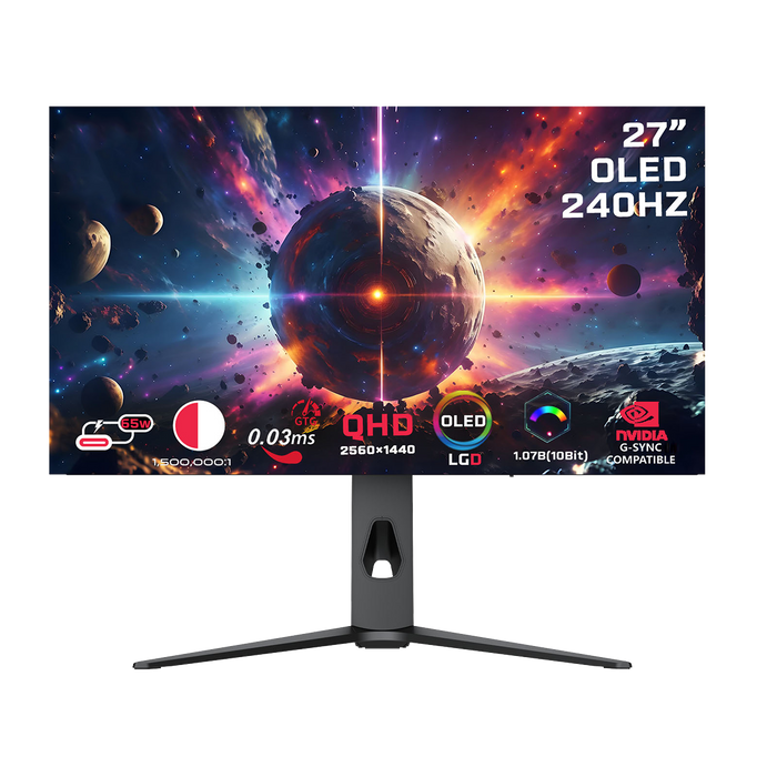 GAMEON GO27OLED2K Signature X Series 27" OLED QHD, 240Hz, 0.03ms, HDMI 2.1, Gaming Monitor (Supports PS5) - Black