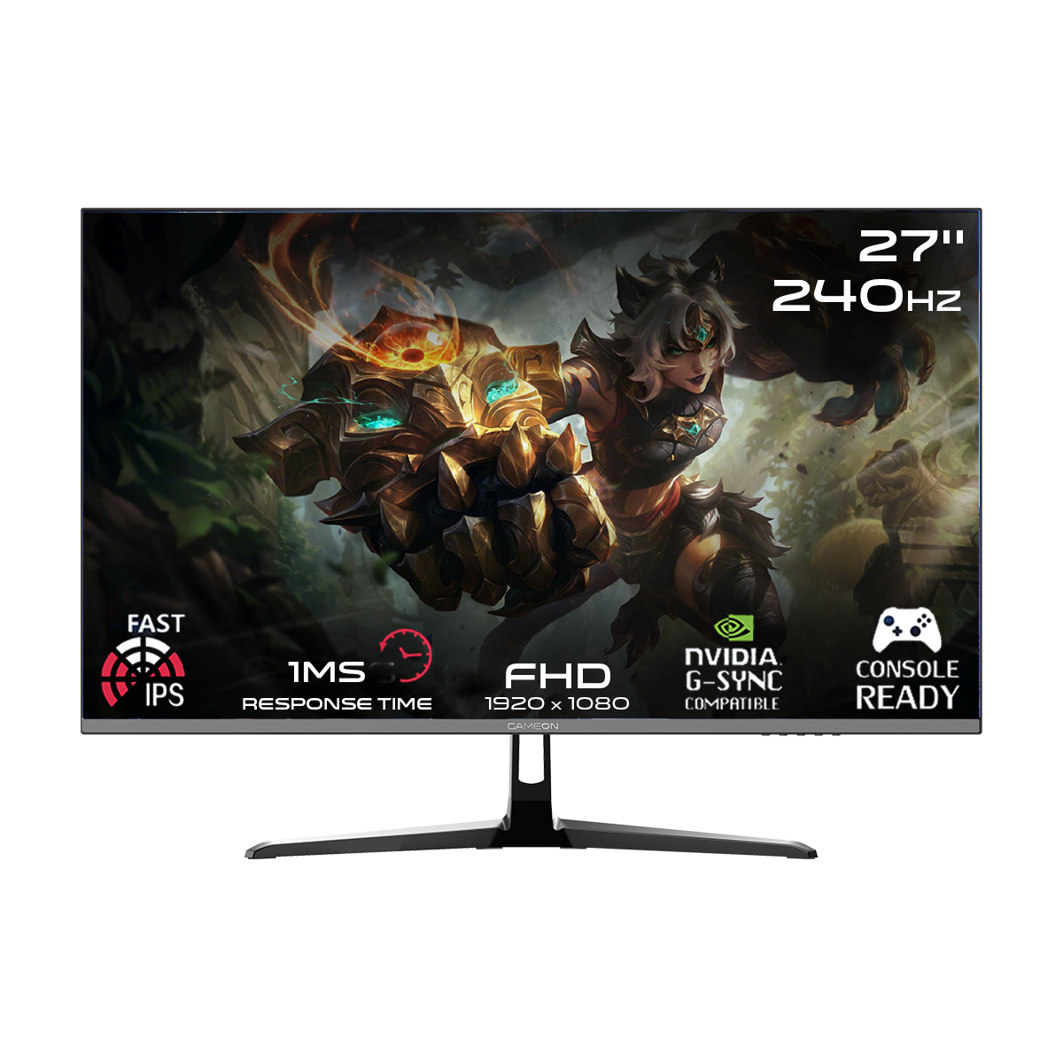 GAMEON GOESP27240IPS 27" FHD, 240Hz, 0.5ms Fast IPS Gaming Monitor (Support PS5)