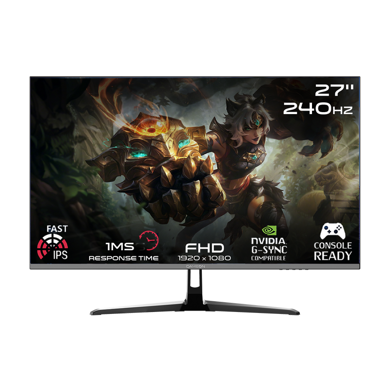 GAMEON GOESP27240IPS 27" FHD, 240Hz, 0.5ms Fast IPS Gaming Monitor (Support PS5)