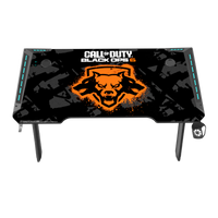 Call Of Duty HAWSKBILL (COD) BLKOPS6- RGB Flowing Light Gaming Desk With Full Table Mouse pad, Headphone Hook, Cup Holder