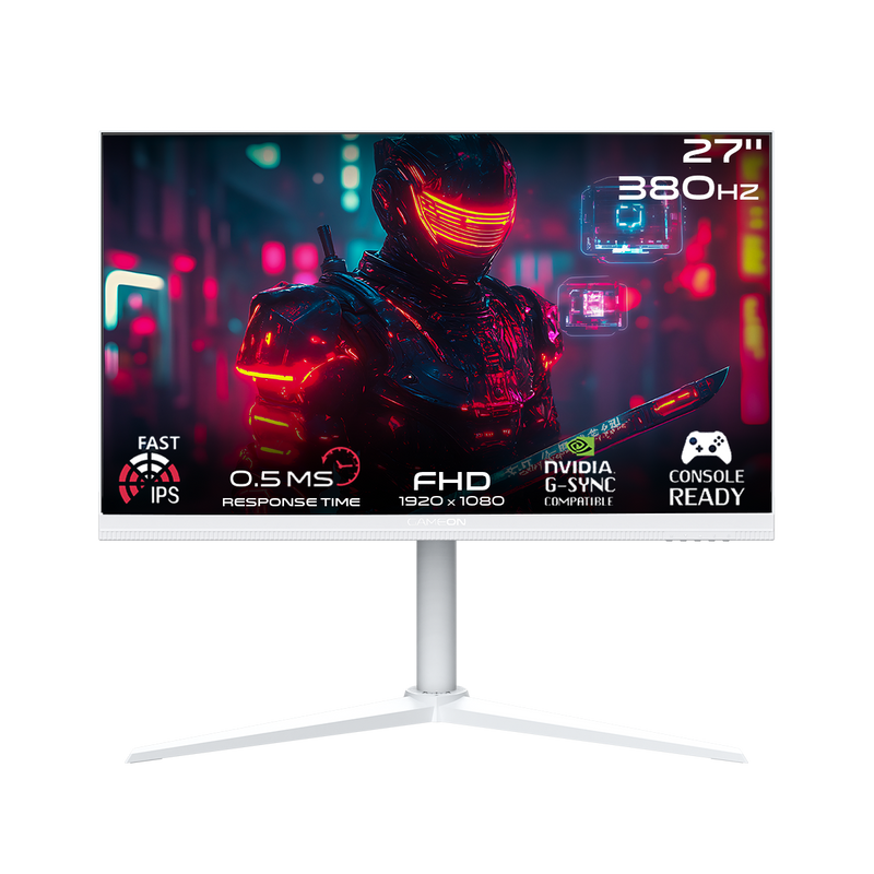 GAMEON GOAP27FHD380IPS Artic Pro Series 27" FHD, 360Hz, MPRT 0.5ms, HDMI 2.1, Fast IPS Gaming Monitor (Support PS5) - White