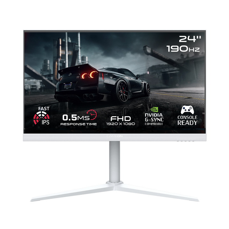 GAMEON GOA24FHD190IPS Artic Pro Series 24" FHD, 190Hz, MPRT 0.5ms, Fast IPS Gaming Monitor (Support PS5) - White