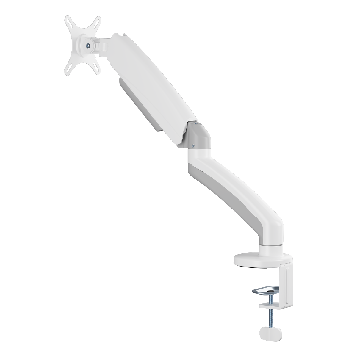 GAMEON GO-5400 Mechanical Spring Single Monitor Arm For Gaming And Office Use, 17" - 32", Flat Monitor Up To 9 KG & Curve Monitor Up To 9 KG - White