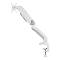 GAMEON GO-5400 Mechanical Spring Single Monitor Arm For Gaming And Office Use, 17" - 32", Flat Monitor Up To 9 KG & Curve Monitor Up To 9 KG - White