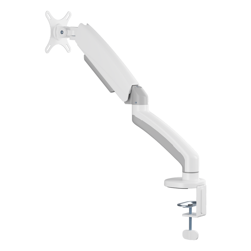 GAMEON GO-5400 Mechanical Spring Single Monitor Arm For Gaming And Office Use, 17" - 32", Flat Monitor Up To 9 KG & Curve Monitor Up To 9 KG - White