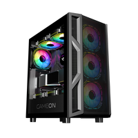 GAMEON Trident IV Series Mid Tower Gaming Case - Black