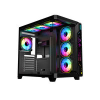 GAMEON Pulse Midnight Series ARGB Mid Tower Gaming Case - Black