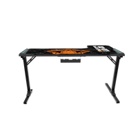 Call Of Duty BLKOPS6-RAPTOR-L RGB Flowing Light Gaming Desk With Full Table Mouse pad, Wireless Charger, USB Splitter, Headphone Hook, Cup Holder.