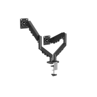 GAMEON GO-5550 Gas Mechanical Spring Dual Monitor Arm For Gaming And Office Use, 17" - 32", Flat Monitor Up To 9 KG & Curve Monitor Up To 9 KG - Black