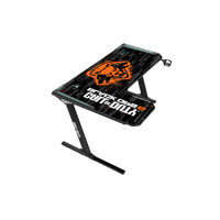 Call Of Duty BLKOPS6-RAPTOR-L RGB Flowing Light Gaming Desk With Full Table Mouse pad, Wireless Charger, USB Splitter, Headphone Hook, Cup Holder.