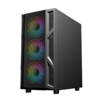 GAMEON Trident IV Series Mid Tower Gaming Case - Black