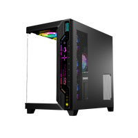 GAMEON Pulse Midnight Series ARGB Mid Tower Gaming Case - Black