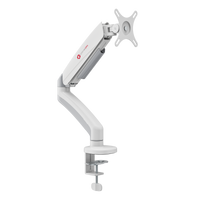 GAMEON GO-5400 Mechanical Spring Single Monitor Arm For Gaming And Office Use, 17" - 32", Flat Monitor Up To 9 KG & Curve Monitor Up To 9 KG - White
