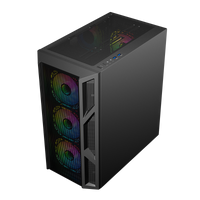 GAMEON Trident IV Series Mid Tower Gaming Case - Black