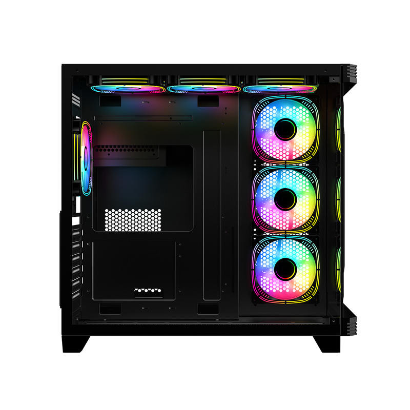 GAMEON Pulse Midnight Series ARGB Mid Tower Gaming Case - Black