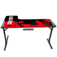 Call Of Duty (COD) Phantom XL-R Series L-Shaped RGB Flowing Light Gaming Desk With Mouse pad, Headphone Hook, Cup Holder, Cable Management, Gamepad Holder, Qi Wireless Charger & USB Hub - Black/Red