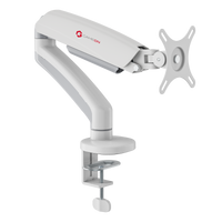 GAMEON GO-5400 Mechanical Spring Single Monitor Arm For Gaming And Office Use, 17" - 32", Flat Monitor Up To 9 KG & Curve Monitor Up To 9 KG - White