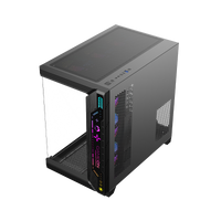 GAMEON Pulse Midnight Series ARGB Mid Tower Gaming Case - Black