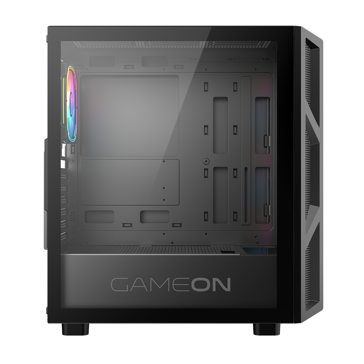 GAMEON Trident IV Series Mid Tower Gaming Case - Black