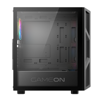 GAMEON Trident IV Series Mid Tower Gaming Case - Black