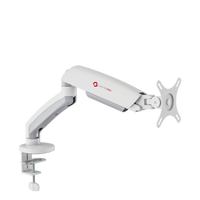 GAMEON GO-5400 Mechanical Spring Single Monitor Arm For Gaming And Office Use, 17" - 32", Flat Monitor Up To 9 KG & Curve Monitor Up To 9 KG - White
