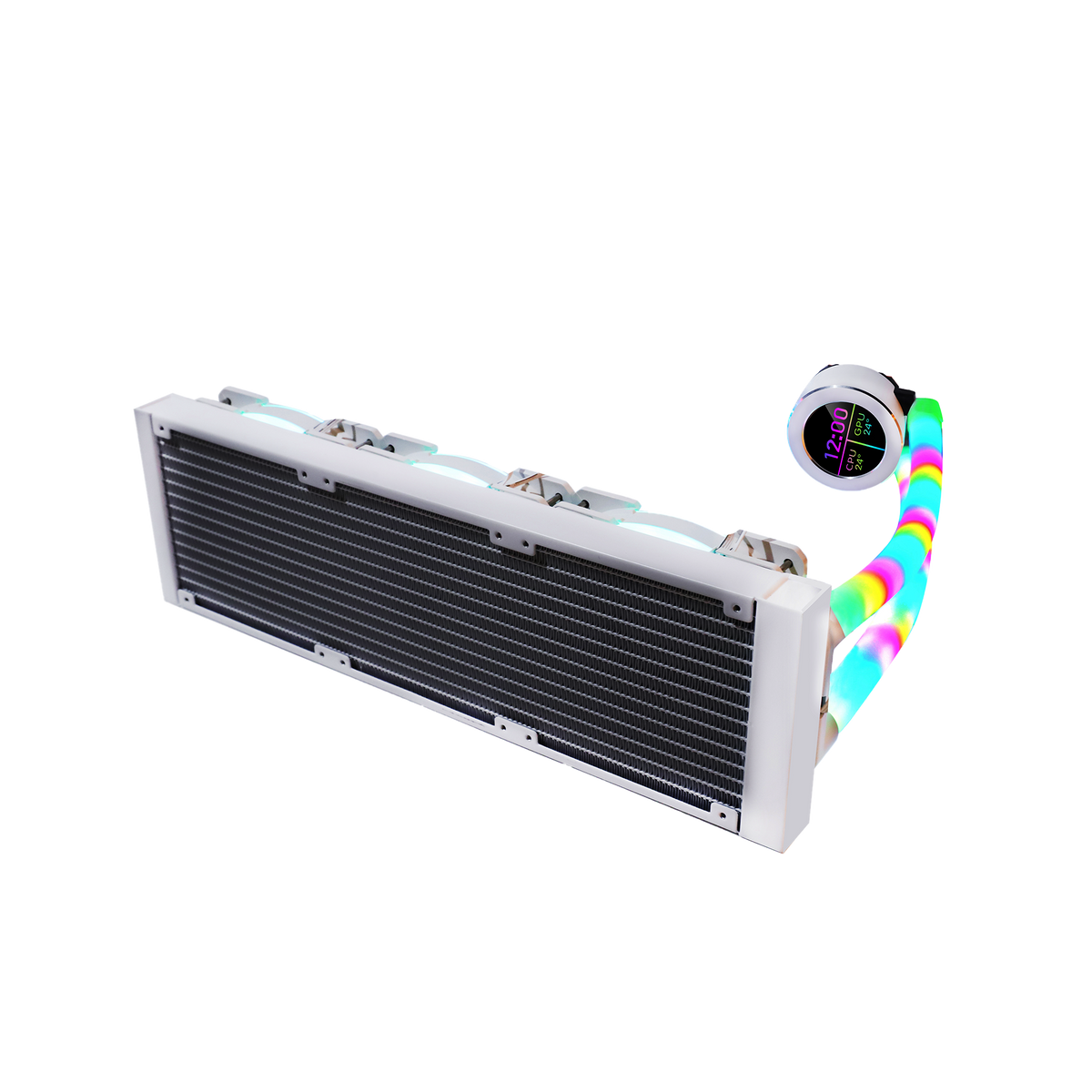 GAMEON - KRAKEN N360 LCD Display Liquid CPU Cooler 360mm With ARGB Tube - White