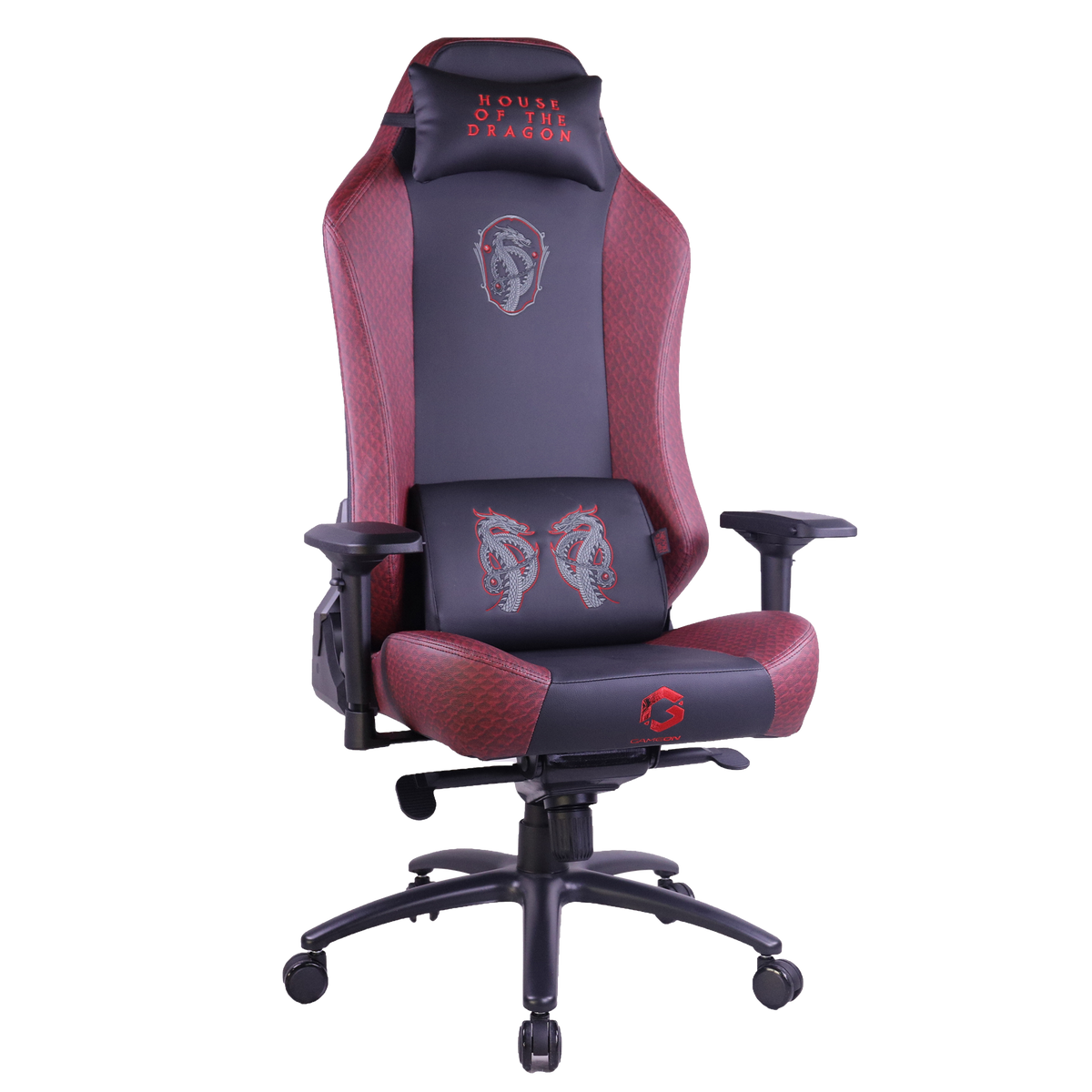 GAMEON x DC Licensed Gaming Chair With Adjustable 4D Armrest & Metal Base - House of The Dragons