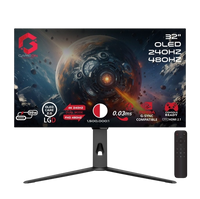 GAMEON GO32OLED4K Signature X Series 32" Dual Switch OLED 4K UHD 240Hz/FHD 480Hz, 0.3ms, HDMI 2.1, IPS Gaming Monitor (Supports PS5) - Black