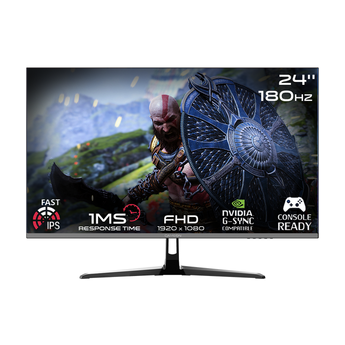 GAMEON GOPS24180VA Pro Series 24" FHD, 180Hz, MPRT 0.5ms, HDMI 2.1, Fast VA Panel Gaming Monitor (Supports PS5) - Black