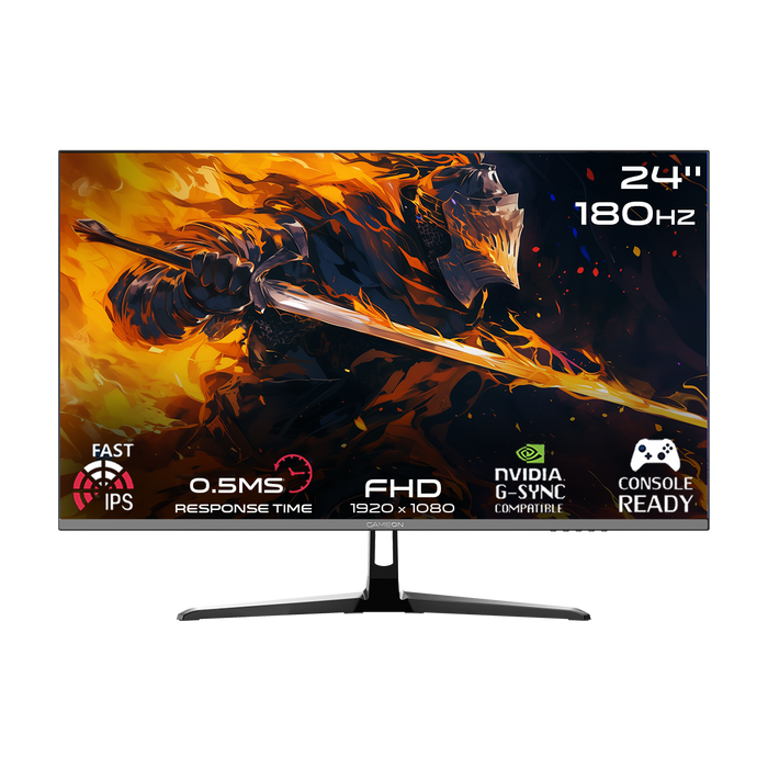 GAMEON GOPS24180IPS Pro Series 24" FHD, 180Hz, MPRT 0.5ms, HDMI 2.1, IPS Gaming Monitor (Supports PS5) - Black