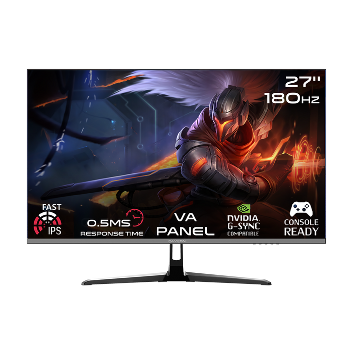 GAMEON GOPS27180VA Pro series 27" FHD, 180Hz, MPRT 0.5ms, HDMI 2.1, Fast VA Panel Gaming Monitor (Supports PS5) - Black