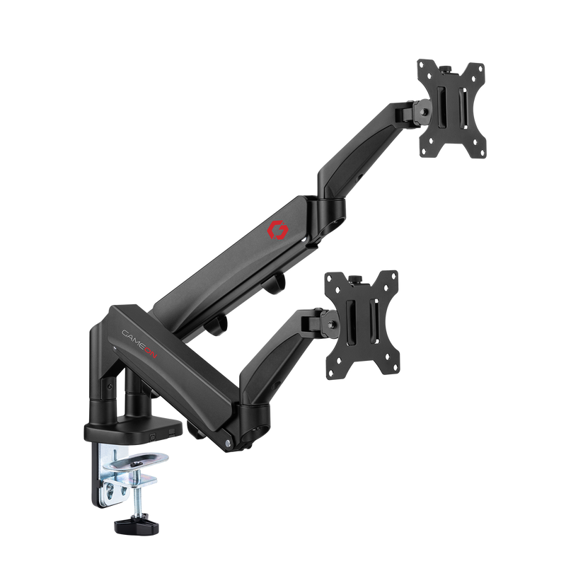 GAMEON GO-5350 Dual Monitor Arm For Gaming And Office Use, 17" - 32", Each Arm Up To 9 KG