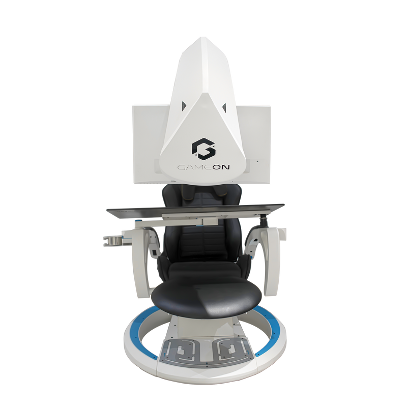 GAMEON Orion X Computer Gaming Reclining Simulator Cockpit - White