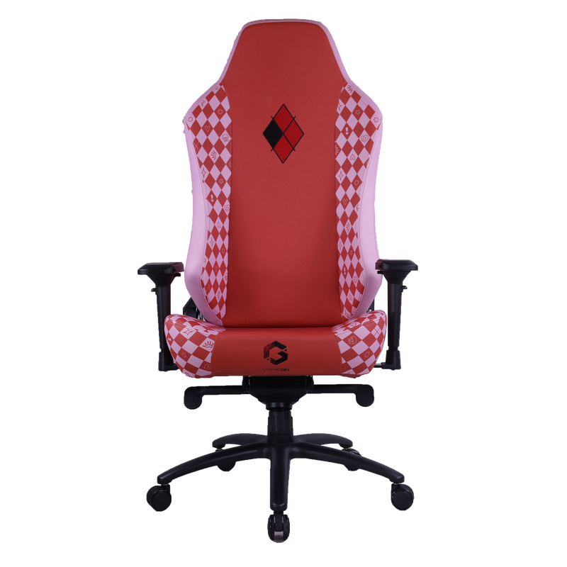 GAMEON x DC Licensed Gaming Chair With Adjustable 4D Armrest & Metal Base - Harley Quinn
