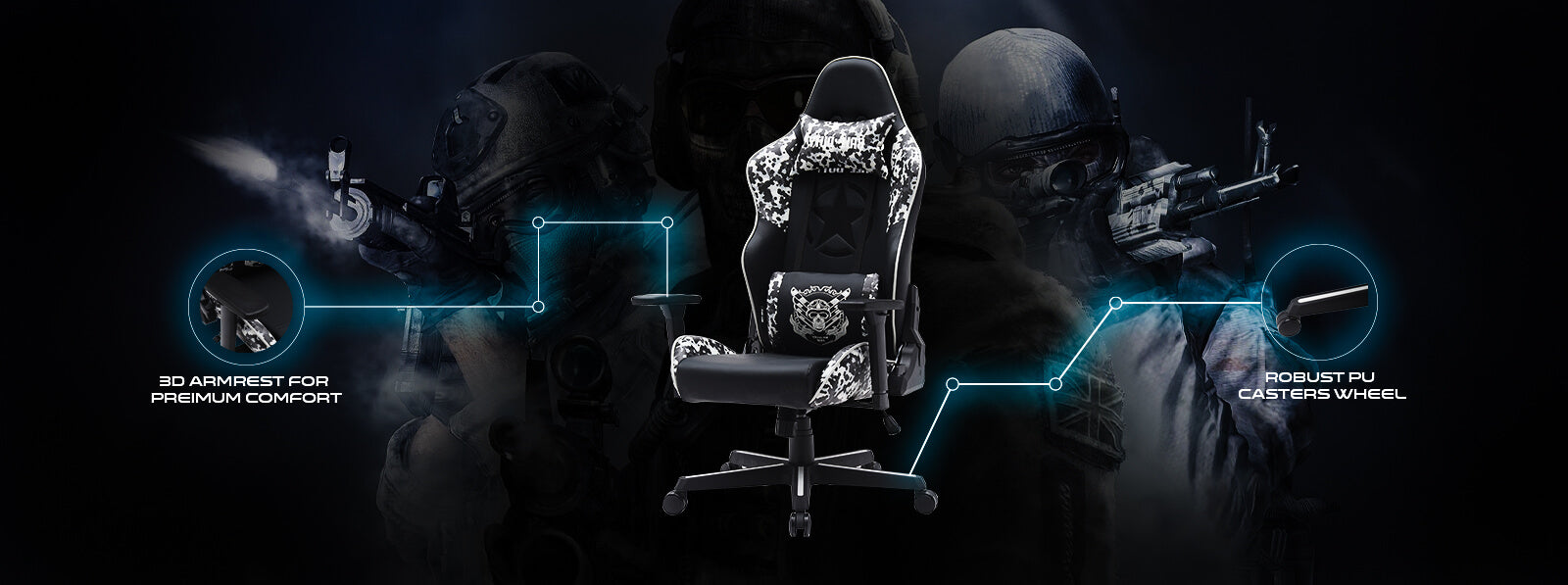 Buy GAMEON Call Of Duty Gaming Chair – Grey/Black with best price in ...