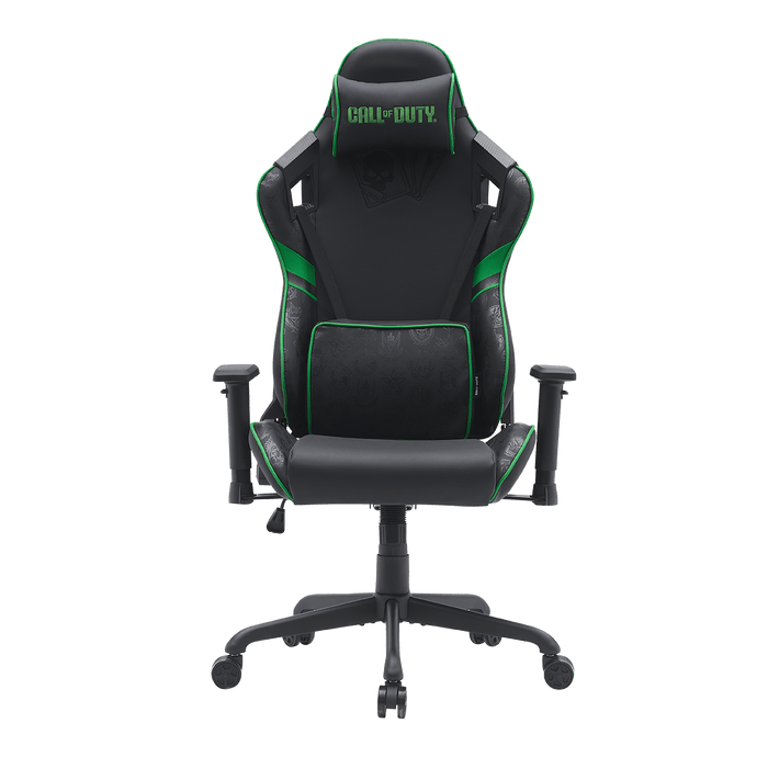 Call Of Duty (COD) Gaming Chair With Adjustable 2D Armrest & Metal Base - Green/Black