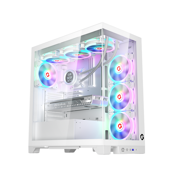 GAMEON Emperor Arctic IV Series Mid Tower Gaming Case - White