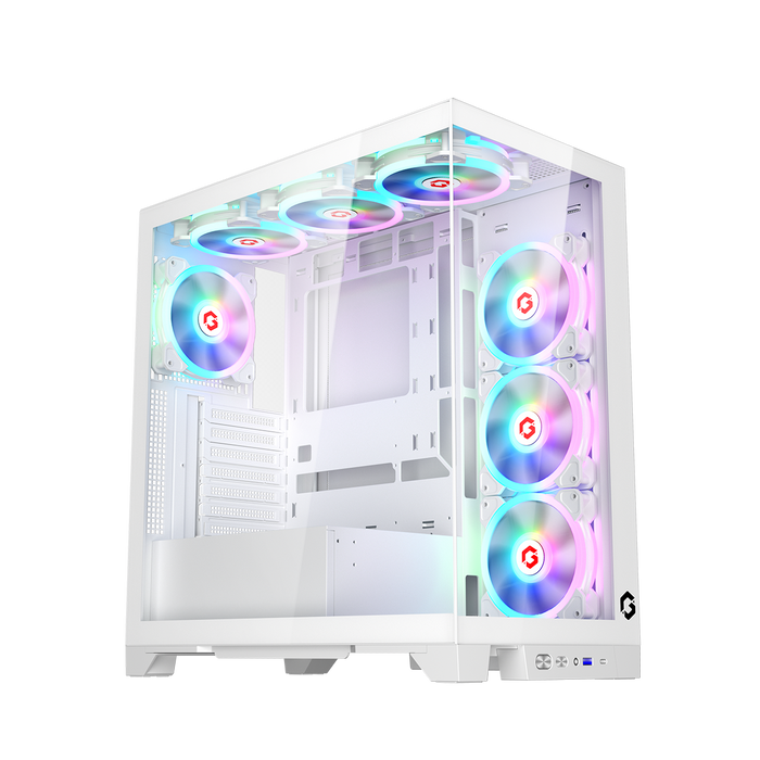 GAMEON Emperor Arctic IV Series Mid Tower Gaming Case - White