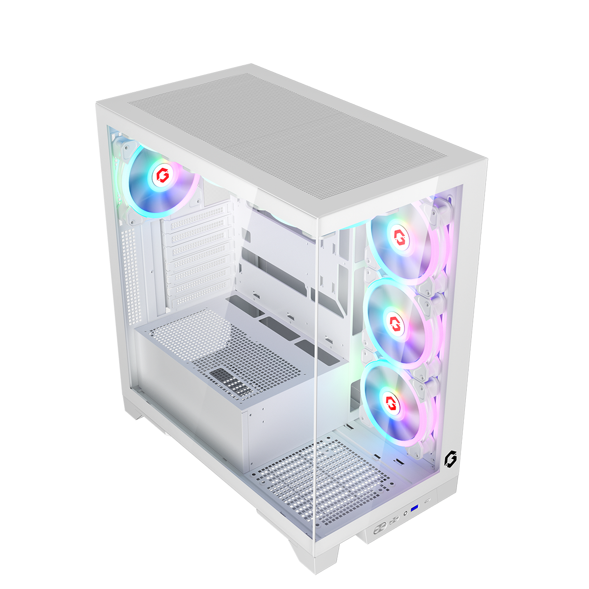 GAMEON Emperor Arctic IV Series Mid Tower Gaming Case - White