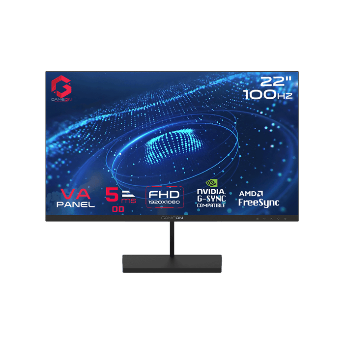 GAMEON GB22F100 Basic Series 22" FHD, 5ms, VA Panel Gaming Monitor - Black