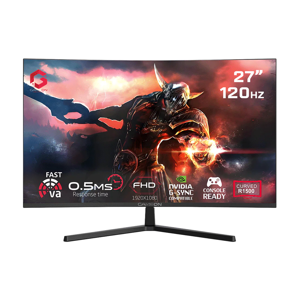 جيم أون, شاشة الألعاب فئة برو بحجم 27 بوصة, 120 هرتز, 0.5 ام اس, اتش دي ام اي 2.1 - تدعم سوني 5 - أسود