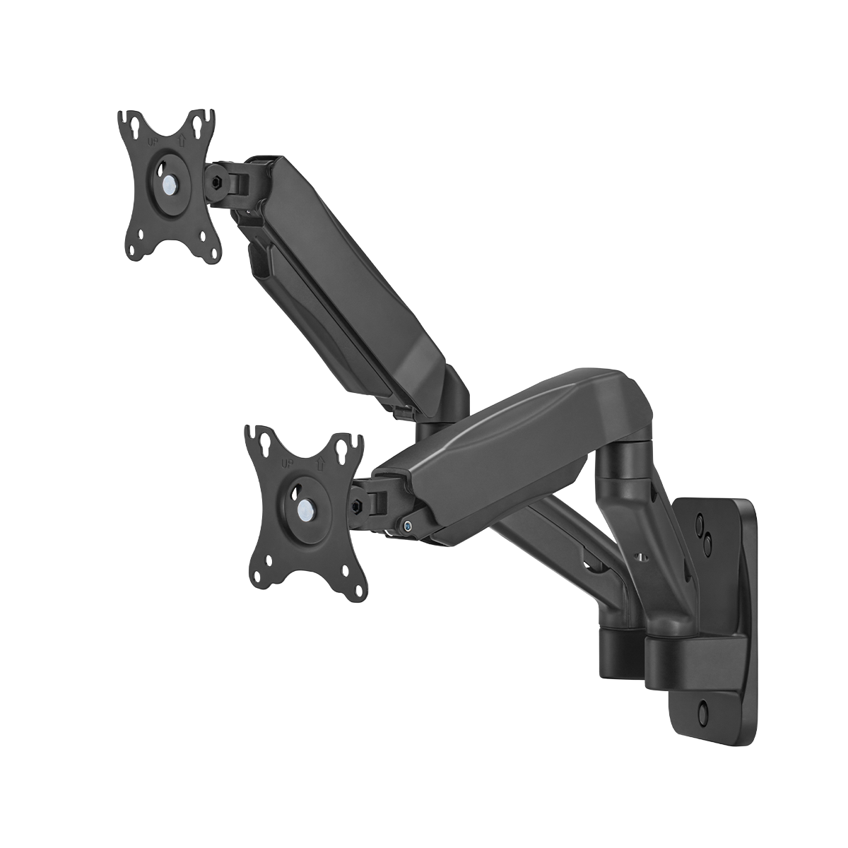 GAMEON GO-5008 Economy Spring-Assisted Wall Mounted Dual Monitor Arm For Gaming And Office Use, 17" - 32", Each Arm Up To 9 KG