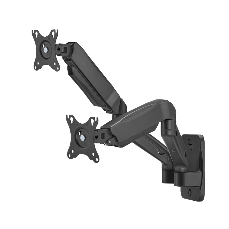 GAMEON GO-5008 Economy Spring-Assisted Wall Mounted Dual Monitor Arm For Gaming And Office Use, 17" - 32", Each Arm Up To 9 KG