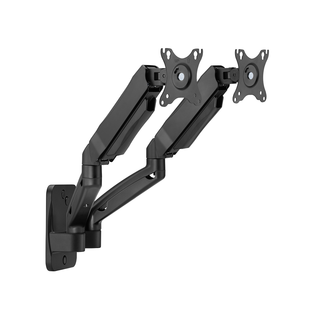 GAMEON GO-5008 Economy Spring-Assisted Wall Mounted Dual Monitor Arm For Gaming And Office Use, 17" - 32", Each Arm Up To 9 KG