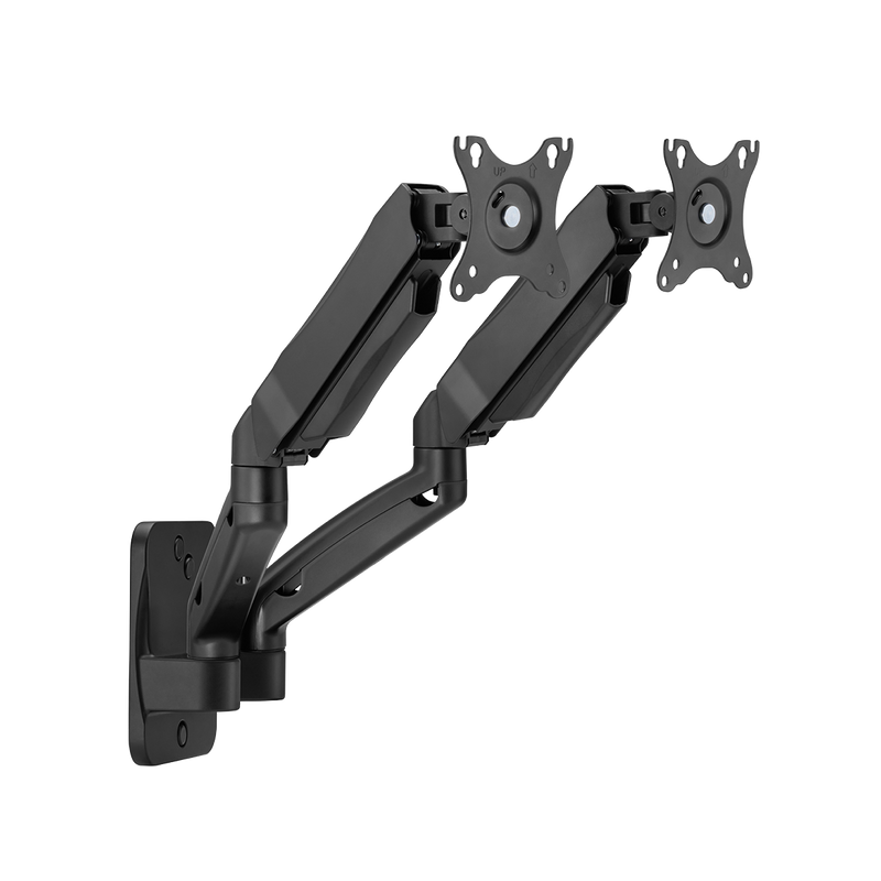 GAMEON GO-5008 Economy Spring-Assisted Wall Mounted Dual Monitor Arm For Gaming And Office Use, 17" - 32", Each Arm Up To 9 KG