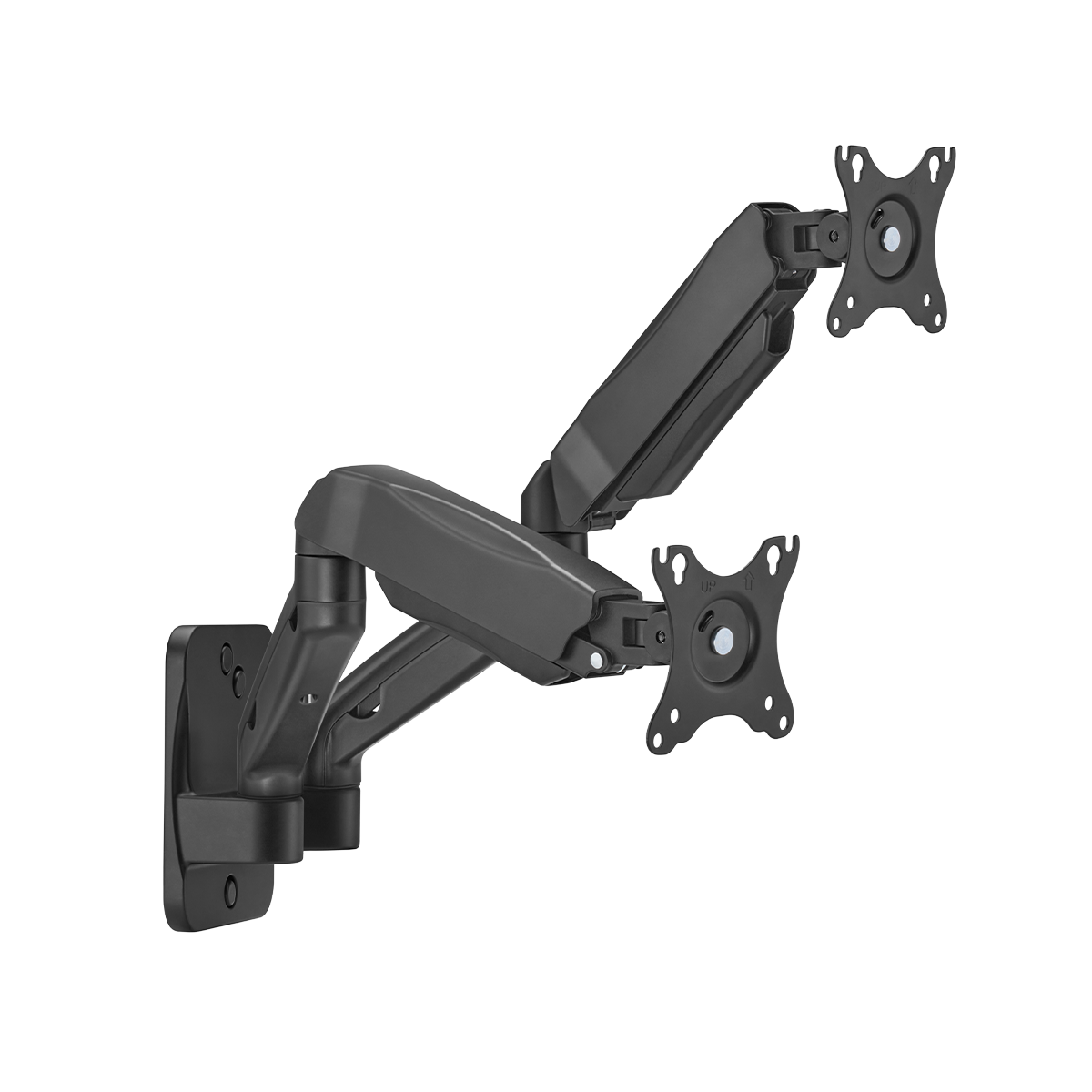 GAMEON GO-5008 Economy Spring-Assisted Wall Mounted Dual Monitor Arm For Gaming And Office Use, 17" - 32", Each Arm Up To 9 KG