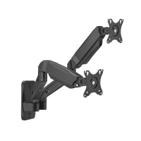 GAMEON GO-5008 Economy Spring-Assisted Wall Mounted Dual Monitor Arm For Gaming And Office Use, 17" - 32", Each Arm Up To 9 KG